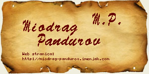 Miodrag Pandurov vizit kartica